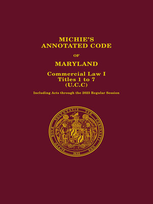 cover image of Michie's Annotated Code of Maryland